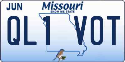 MO license plate QL1V0T