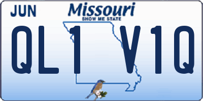 MO license plate QL1V1Q