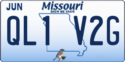MO license plate QL1V2G