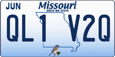 MO license plate QL1V2Q