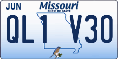MO license plate QL1V3O