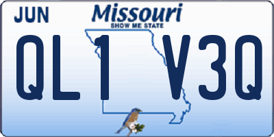 MO license plate QL1V3Q