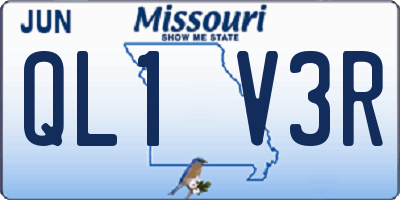 MO license plate QL1V3R