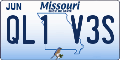 MO license plate QL1V3S