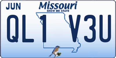 MO license plate QL1V3U