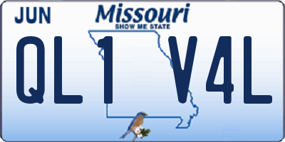 MO license plate QL1V4L