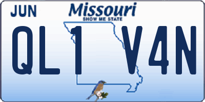 MO license plate QL1V4N