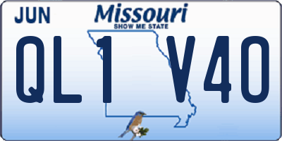 MO license plate QL1V4O