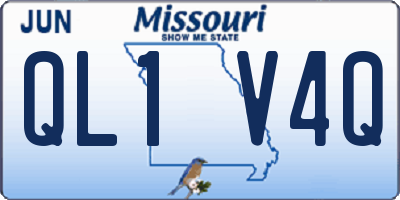 MO license plate QL1V4Q