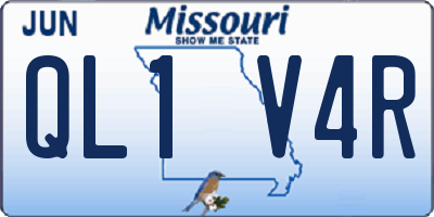 MO license plate QL1V4R