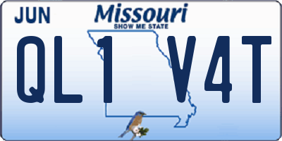 MO license plate QL1V4T