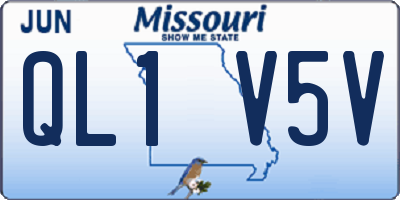 MO license plate QL1V5V