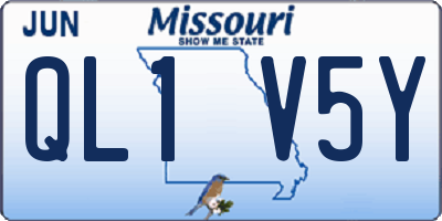 MO license plate QL1V5Y