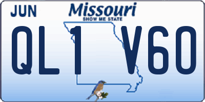 MO license plate QL1V6O