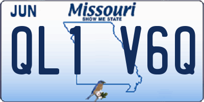 MO license plate QL1V6Q