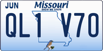MO license plate QL1V7O