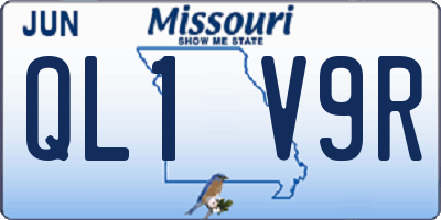 MO license plate QL1V9R