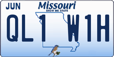 MO license plate QL1W1H