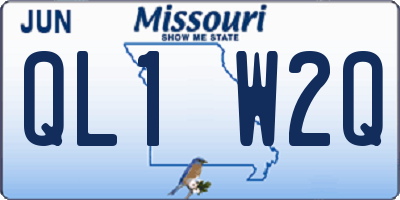MO license plate QL1W2Q