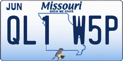 MO license plate QL1W5P