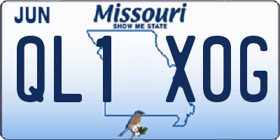 MO license plate QL1X0G