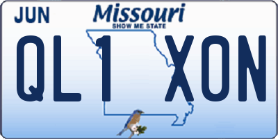 MO license plate QL1X0N