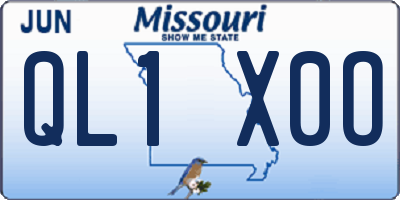 MO license plate QL1X0O