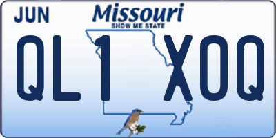 MO license plate QL1X0Q