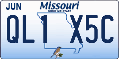 MO license plate QL1X5C
