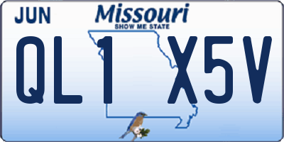 MO license plate QL1X5V