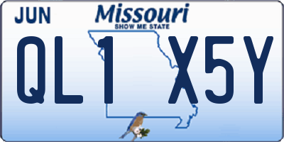 MO license plate QL1X5Y