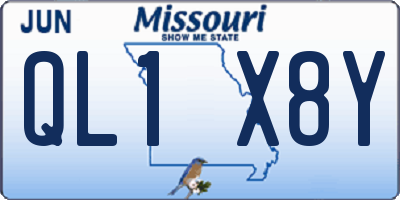 MO license plate QL1X8Y