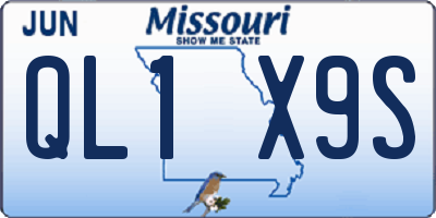 MO license plate QL1X9S