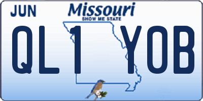 MO license plate QL1Y0B
