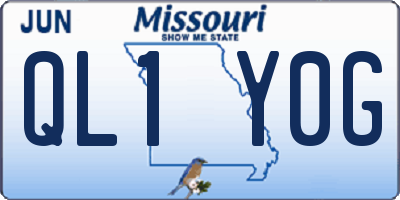 MO license plate QL1Y0G
