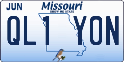 MO license plate QL1Y0N