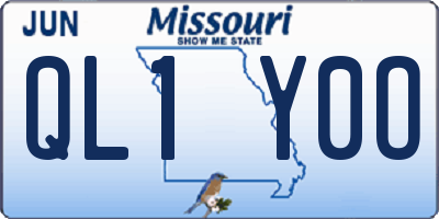 MO license plate QL1Y0O