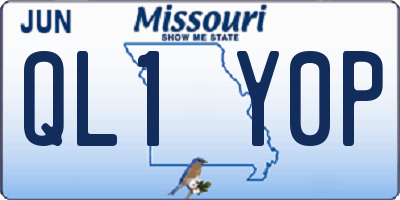 MO license plate QL1Y0P