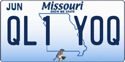 MO license plate QL1Y0Q