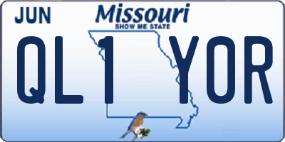 MO license plate QL1Y0R