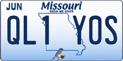 MO license plate QL1Y0S