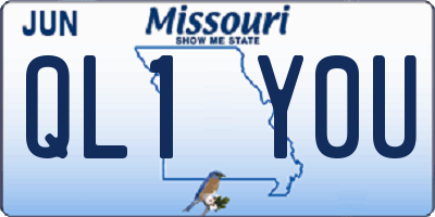 MO license plate QL1Y0U