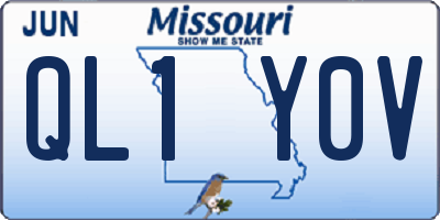MO license plate QL1Y0V