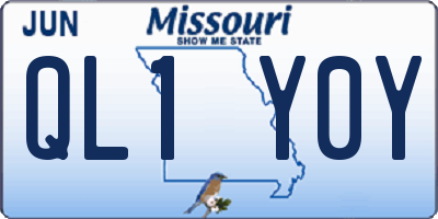 MO license plate QL1Y0Y