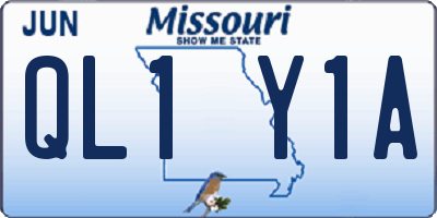 MO license plate QL1Y1A