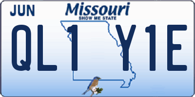MO license plate QL1Y1E
