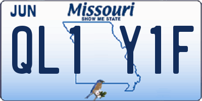 MO license plate QL1Y1F