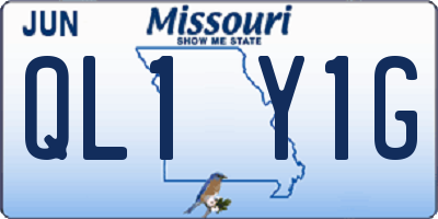 MO license plate QL1Y1G