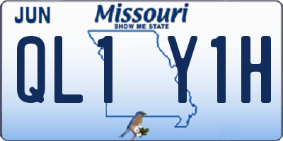 MO license plate QL1Y1H