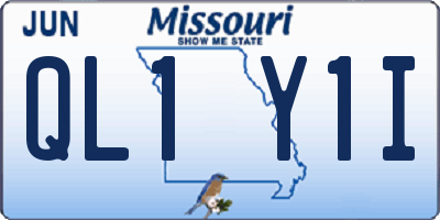 MO license plate QL1Y1I